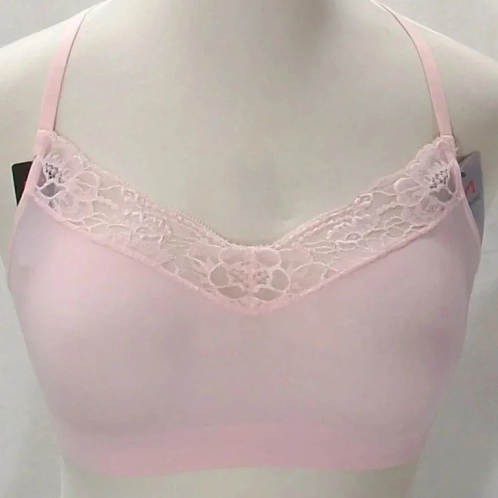 MEDIUM Maidenform DM7968 Fit To Flirt Seamless Lace T-Back Pink NWT New wit